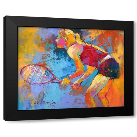 Tennis Black Modern Wood Framed Art Print by Wallich, Richard