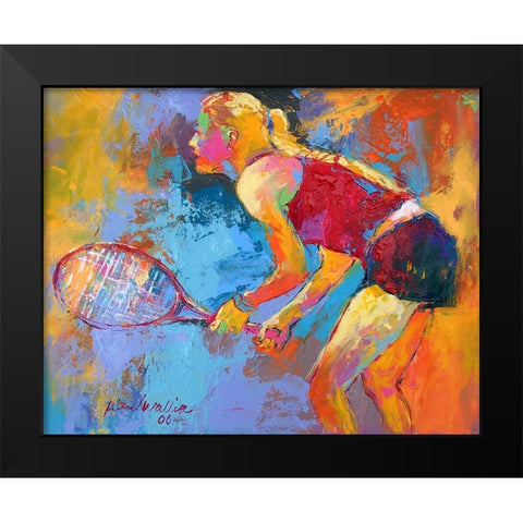 Tennis Black Modern Wood Framed Art Print by Wallich, Richard