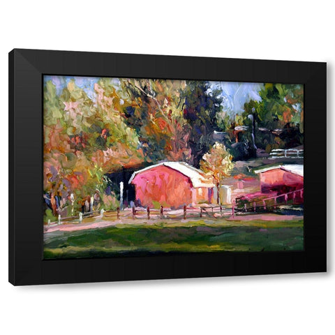 Disk Black Modern Wood Framed Art Print with Double Matting by Wallich, Richard