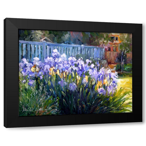 Iris Black Modern Wood Framed Art Print by Wallich, Richard