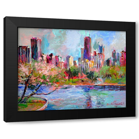 Cityscape 2 Black Modern Wood Framed Art Print with Double Matting by Wallich, Richard