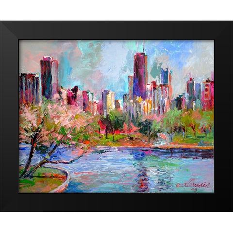Cityscape 2 Black Modern Wood Framed Art Print by Wallich, Richard