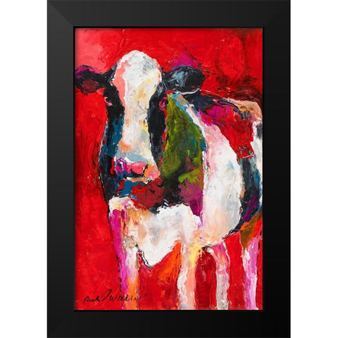 Cow Black Modern Wood Framed Art Print by Wallich, Richard