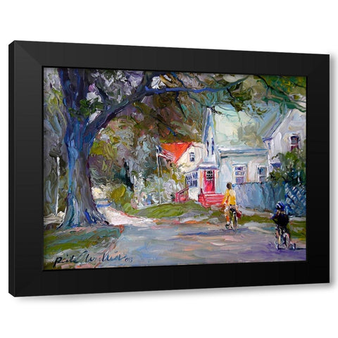 A Summer Ride Black Modern Wood Framed Art Print with Double Matting by Wallich, Richard