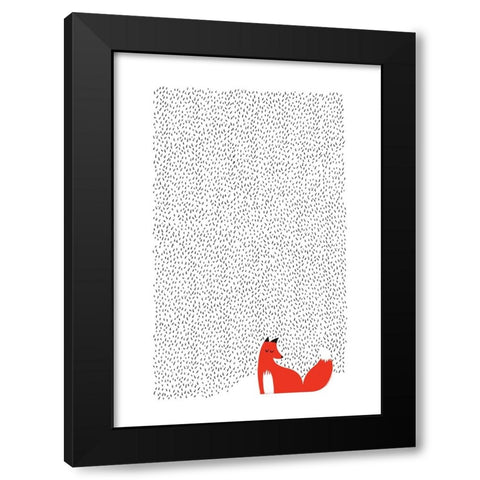 Black Grass Black Modern Wood Framed Art Print with Double Matting by Farkas, Robert