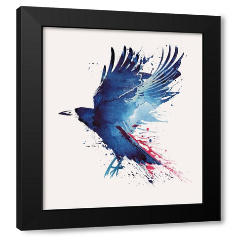 Bloody Crow Black Modern Wood Framed Art Print by Farkas, Robert