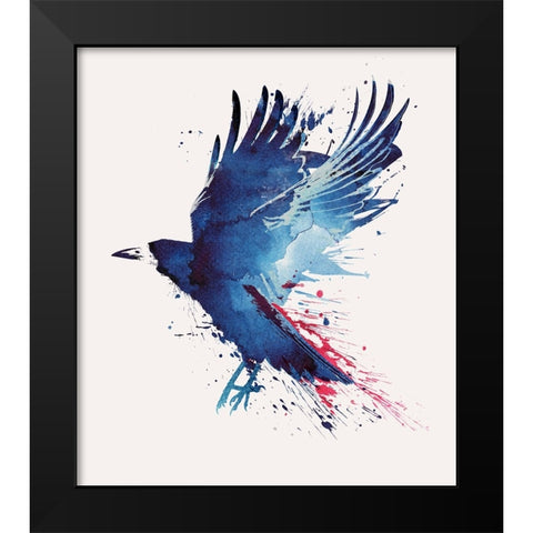 Bloody Crow Black Modern Wood Framed Art Print by Farkas, Robert
