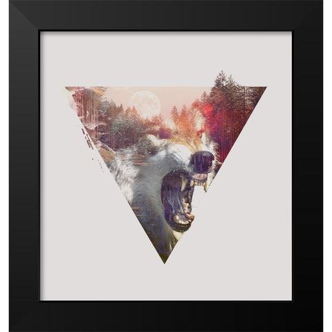 Daylight Moon Black Modern Wood Framed Art Print by Farkas, Robert