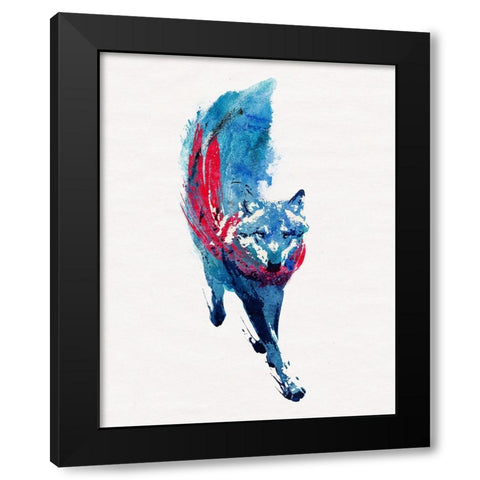 Lupus Lupus Black Modern Wood Framed Art Print with Double Matting by Farkas, Robert