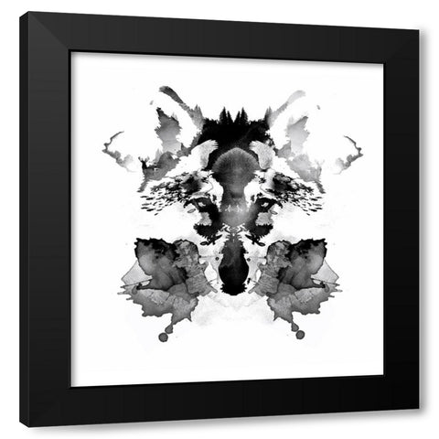 Rorschach Black Modern Wood Framed Art Print with Double Matting by Farkas, Robert
