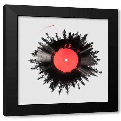 The Vinyl Of My Life Black Modern Wood Framed Art Print with Double Matting by Farkas, Robert