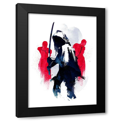 Michonne Black Modern Wood Framed Art Print with Double Matting by Farkas, Robert