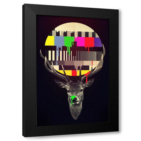 No Signal Black Modern Wood Framed Art Print by Farkas, Robert