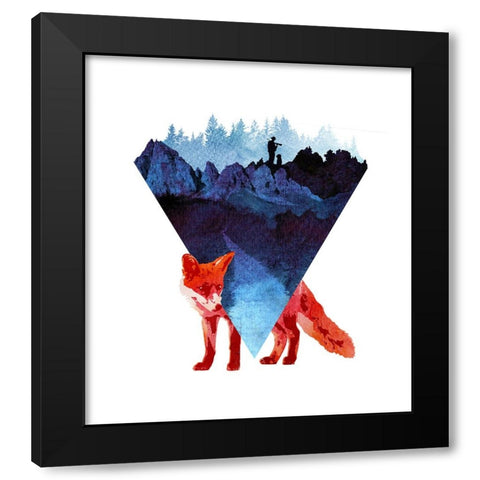 Risky Road Black Modern Wood Framed Art Print by Farkas, Robert