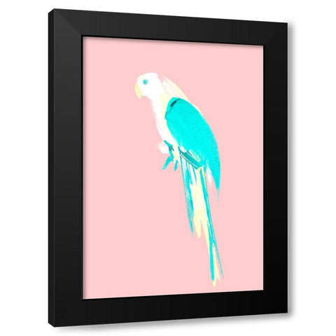 Summer Parrot Black Modern Wood Framed Art Print with Double Matting by Farkas, Robert