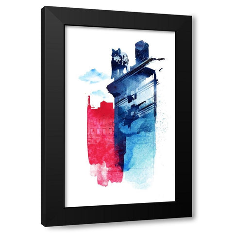 This Is My Town Black Modern Wood Framed Art Print with Double Matting by Farkas, Robert