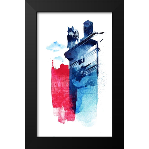 This Is My Town Black Modern Wood Framed Art Print by Farkas, Robert