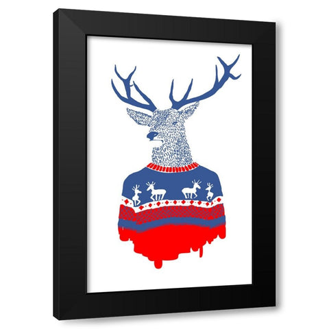 Ugly Winter Pullover Black Modern Wood Framed Art Print with Double Matting by Farkas, Robert