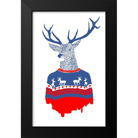 Ugly Winter Pullover Black Modern Wood Framed Art Print by Farkas, Robert