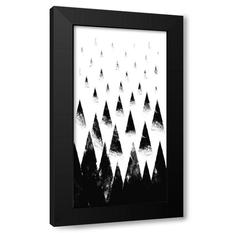 Black Hills Black Modern Wood Framed Art Print with Double Matting by Farkas, Robert