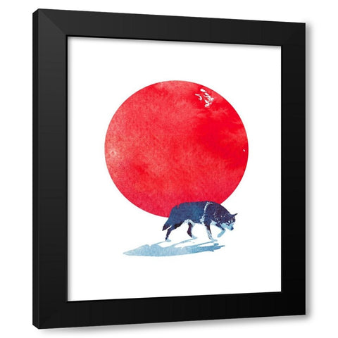Fear The Red Black Modern Wood Framed Art Print with Double Matting by Farkas, Robert