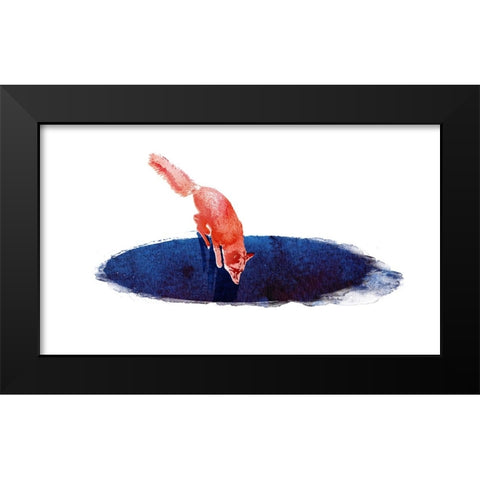 Jump Into Nowhere Black Modern Wood Framed Art Print by Farkas, Robert