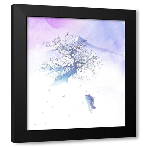 Long Way To Fuji Black Modern Wood Framed Art Print with Double Matting by Farkas, Robert