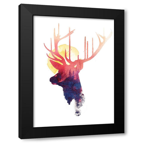 The Sun Goes Down Black Modern Wood Framed Art Print by Farkas, Robert