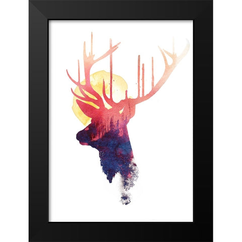 The Sun Goes Down Black Modern Wood Framed Art Print by Farkas, Robert