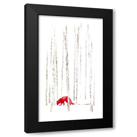 Theres Nowhere To Run Black Modern Wood Framed Art Print by Farkas, Robert