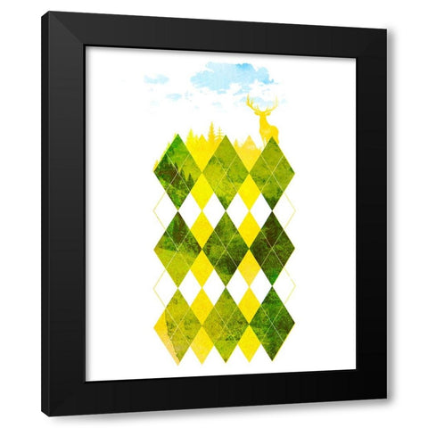 Elegant Forest Black Modern Wood Framed Art Print with Double Matting by Farkas, Robert