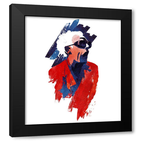 Emett Doc Alpha Black Modern Wood Framed Art Print with Double Matting by Farkas, Robert