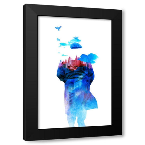 Get Away Color Black Modern Wood Framed Art Print by Farkas, Robert