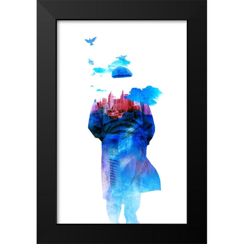 Get Away Color Black Modern Wood Framed Art Print by Farkas, Robert