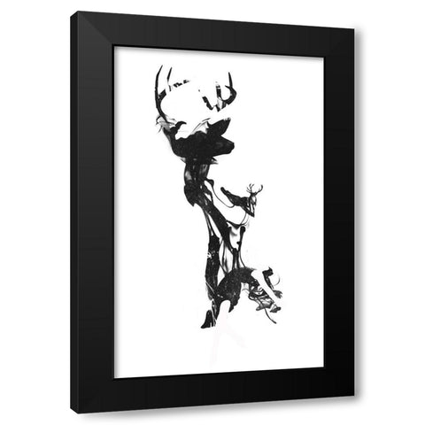 Last Time I Was A Deer Black Modern Wood Framed Art Print with Double Matting by Farkas, Robert