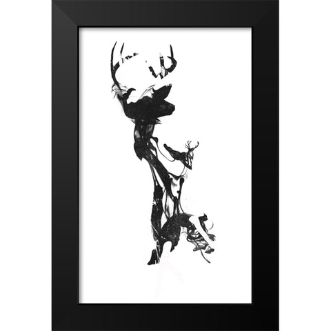 Last Time I Was A Deer Black Modern Wood Framed Art Print by Farkas, Robert