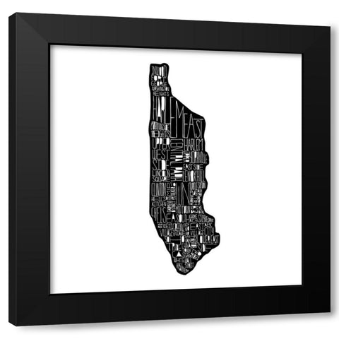 Manhattan Black Modern Wood Framed Art Print with Double Matting by Farkas, Robert