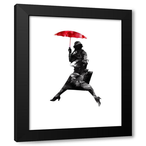 Puddle Jumper Black Modern Wood Framed Art Print with Double Matting by Farkas, Robert