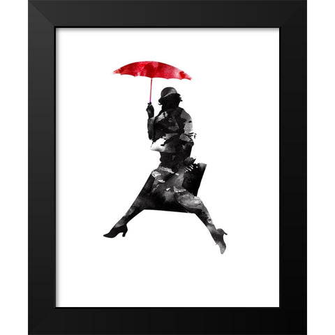 Puddle Jumper Black Modern Wood Framed Art Print by Farkas, Robert