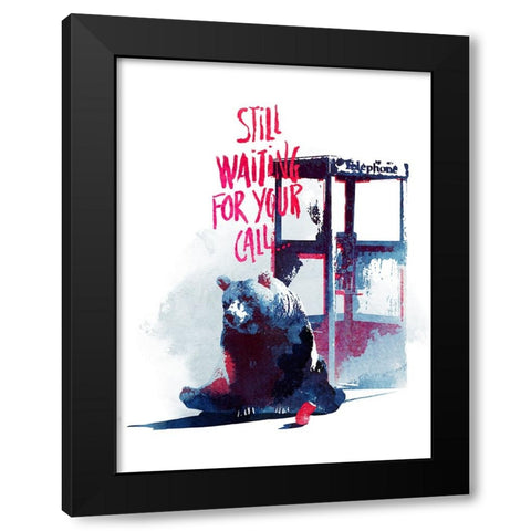 Still Waiting For Your Call Black Modern Wood Framed Art Print with Double Matting by Farkas, Robert