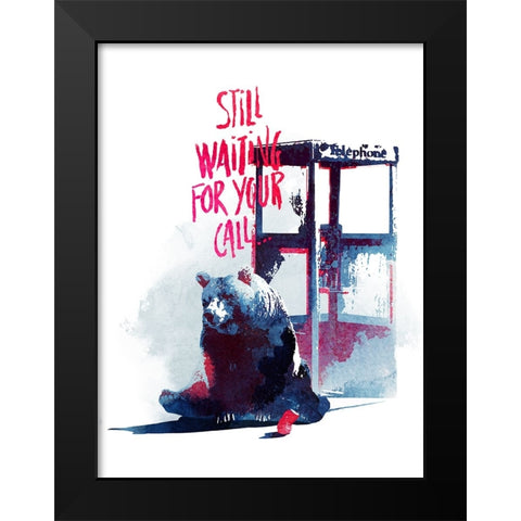 Still Waiting For Your Call Black Modern Wood Framed Art Print by Farkas, Robert
