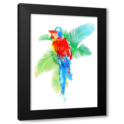 Tropical Party Black Modern Wood Framed Art Print with Double Matting by Farkas, Robert
