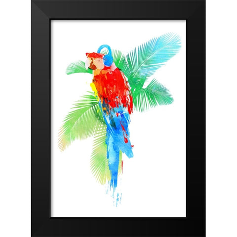 Tropical Party Black Modern Wood Framed Art Print by Farkas, Robert