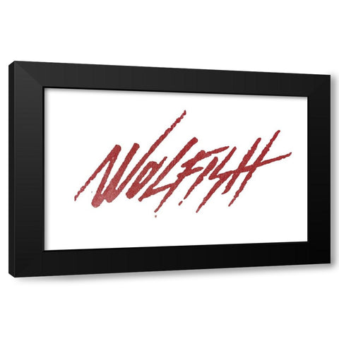 Wolfish Black Modern Wood Framed Art Print with Double Matting by Farkas, Robert