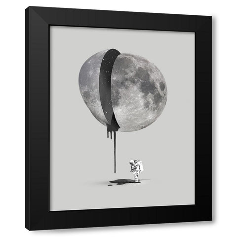 Bleeding Moon Black Modern Wood Framed Art Print by Farkas, Robert