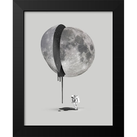 Bleeding Moon Black Modern Wood Framed Art Print by Farkas, Robert