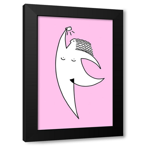 Chubby Selfie 1 Black Modern Wood Framed Art Print by Farkas, Robert