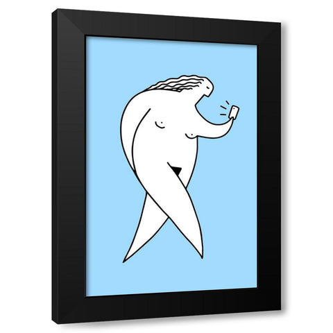 Chubby Selfie 2 Black Modern Wood Framed Art Print by Farkas, Robert