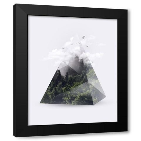 Forest Triangle Black Modern Wood Framed Art Print with Double Matting by Farkas, Robert