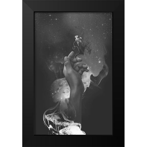 I Let You Go Now Black Modern Wood Framed Art Print by Farkas, Robert